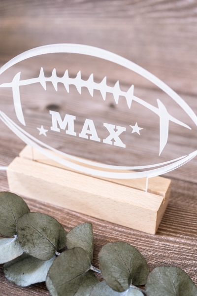 Lampe / Nachtlicht Football -personalisiert-